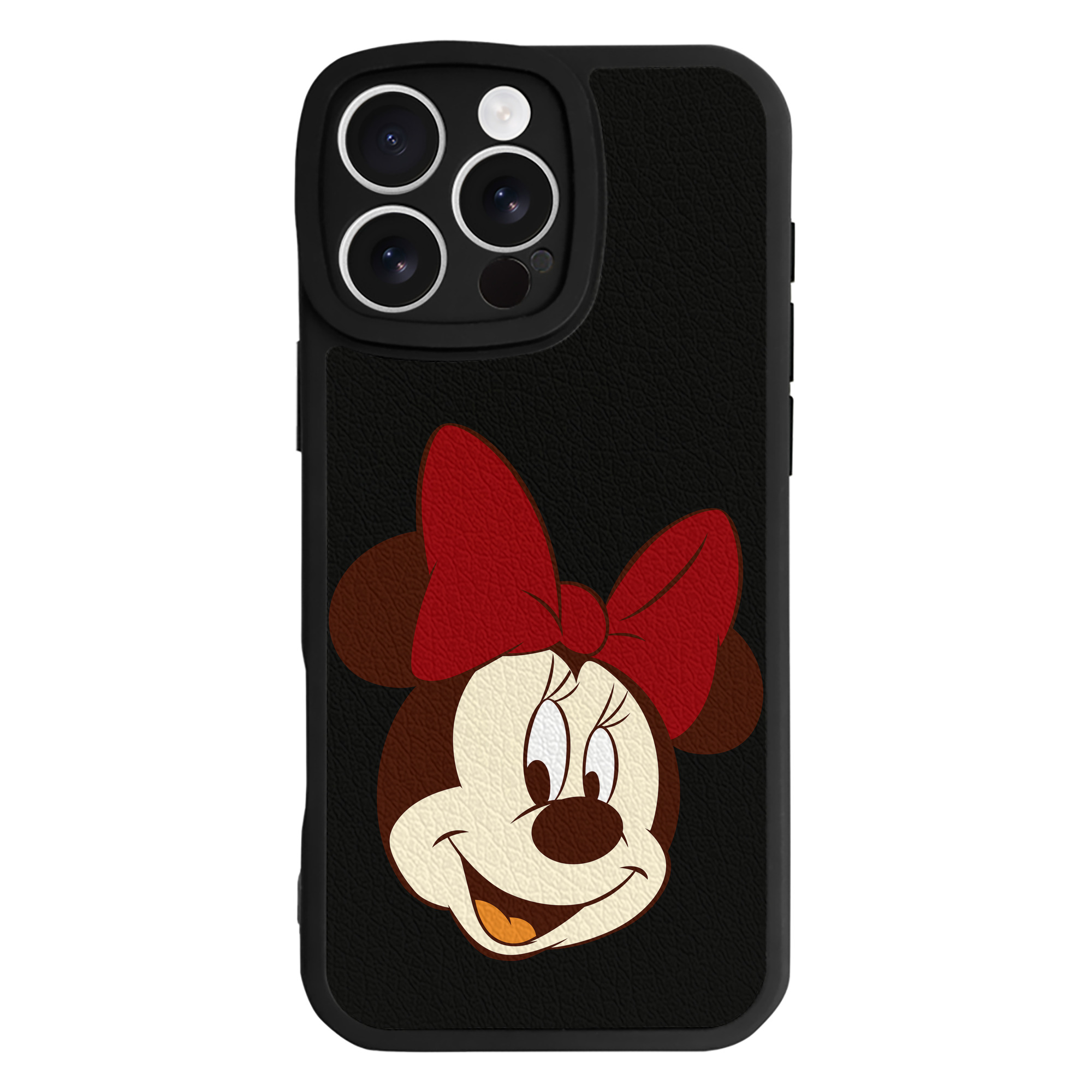（画像用） ミッキーマウス Mickey Mouse 【iPhone 16シリーズ対応】シリコンスマホケース（レザー調） 材質：シリコン